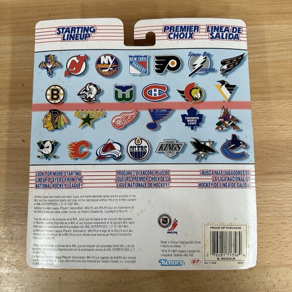 MARTIN BRODEUR - New Jersey Devils - Starting Lineup NHL SLU 1997 Figure & Card - Picture 2 of 4